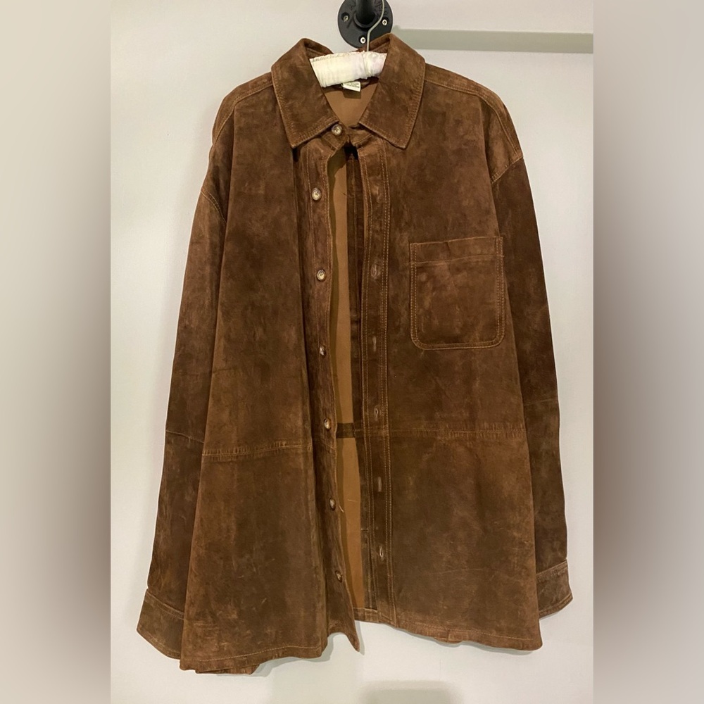 Orvis Leather Button Up Shirt - L